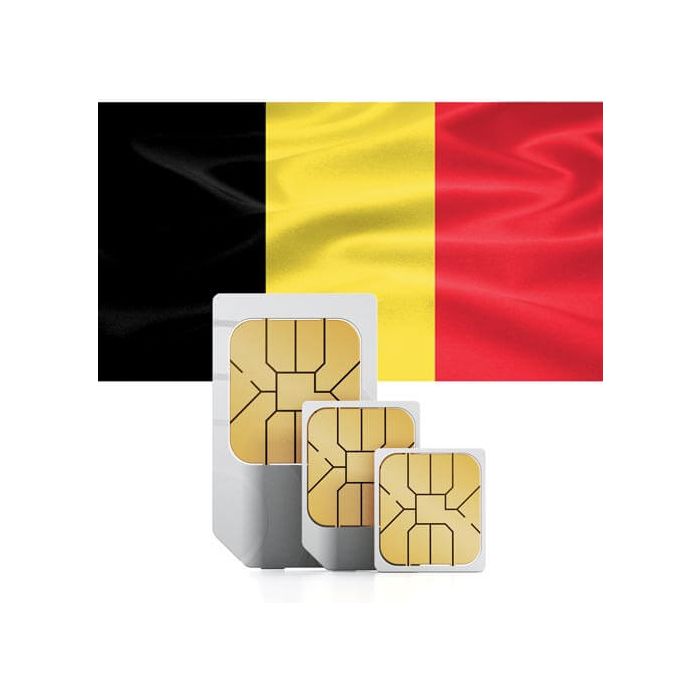 Carte sim prépayée de voyage pour la Belgique (forfaits Data, Calls