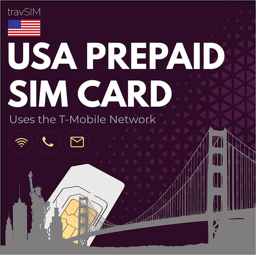 Carte SIM de voyage prépayée pour les États-Unis (forfaits de données, d'appels et de SMS)