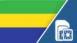 Gabon SIM Card – Travel connectivity for Gabon. Image featuring the Gabon SIM Card flag and a SIM card icon.