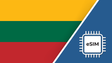 Lithuania eSIM – Travel connectivity for Lithuania. Image featuring the Lithuanian flag and an eSIM icon.