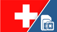 Switzerland SIM Card – Travel connectivity for Switzerland. Image featuring the Swiss flag and a SIM card icon.